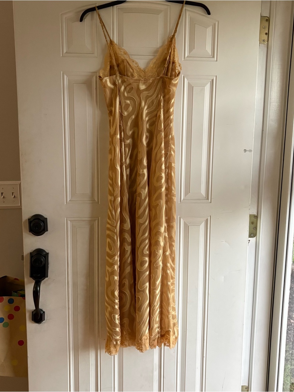 Victoria's Secret Gold Lace Satin Slip - Picture 5 of 5